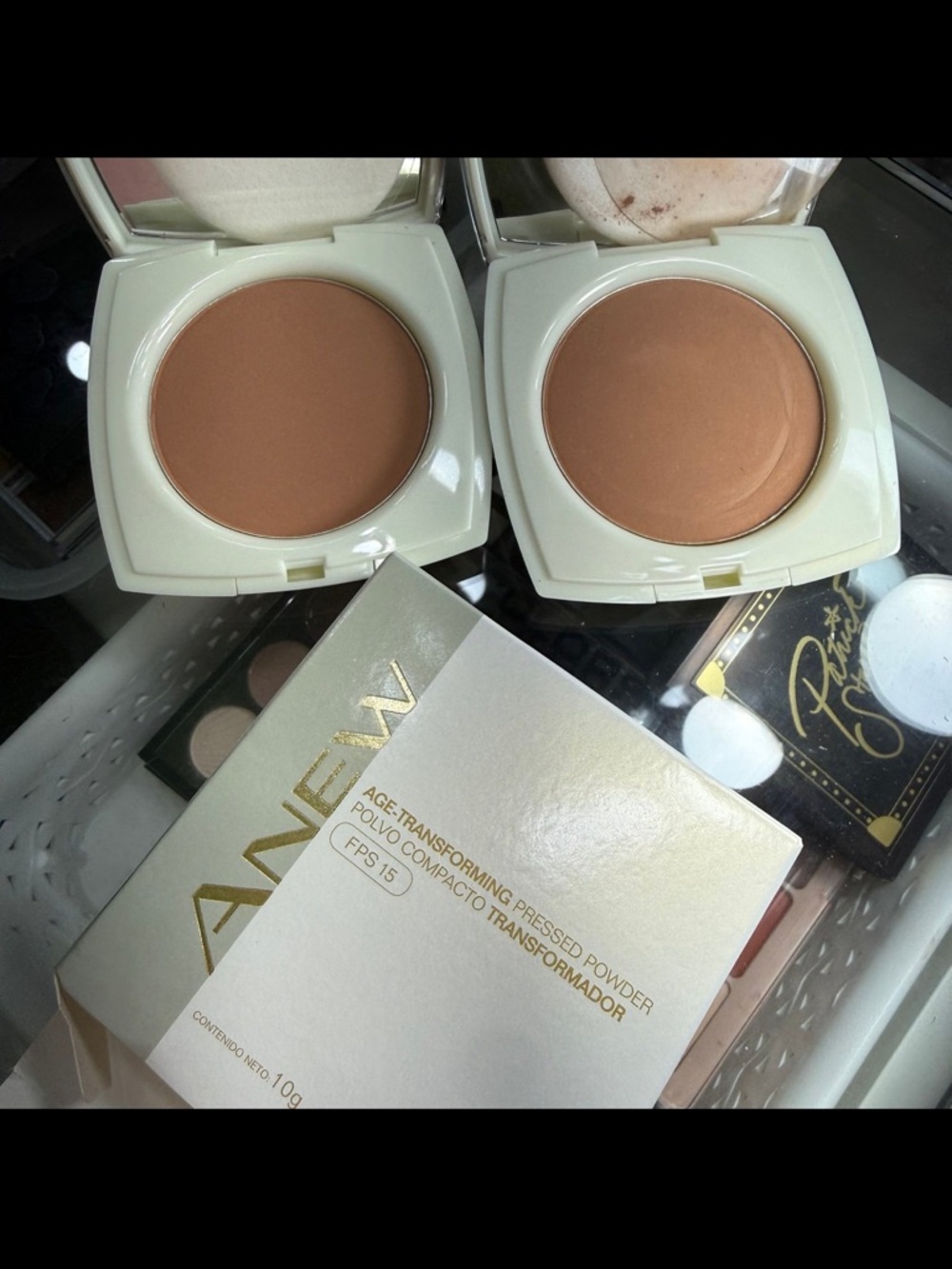 Avon Anew Pressed Powder Dark Beige